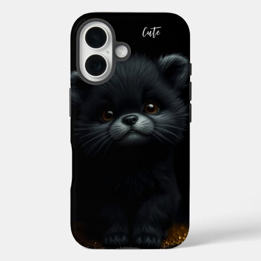 かわいい黒い子猫 Case-Mate iPhoneケース (裏面)
