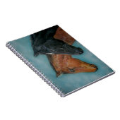 かわいい黒い栗のフォール子馬ポートレート馬 ノートブック (右側)