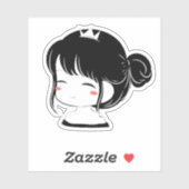 かわいい黒い王子 シール (シート)