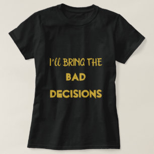 かわいい黒い金ゴールドカッコいいバチェロレッテ Tシャツ