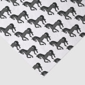 かわいい黒い馬のイラスト柄 薄葉紙 (詳細)