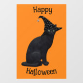 かわいい黒い魔女猫 ウィンドウサイン (シート)