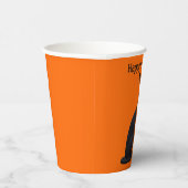 かわいい黒い魔女猫 紙コップ (右)