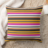 かわいい黒い黄色のストライプ クッション (ブランケット)