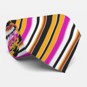 かわいい黒い黄色のストライプ ネクタイ (ロール)