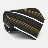 かわいい黒い黄色のストライプ ネクタイ (ロール)