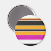 かわいい黒い黄色のストライプ マグネット (正面/裏面)