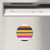 かわいい黒い黄色のストライプ マグネット (インサイチュ (食洗機))