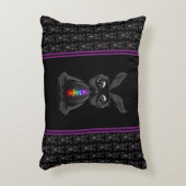 かわいい黒うさぎチャクラレインボーソウル アクセントクッション (正面(垂直))
