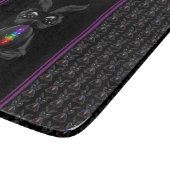 かわいい黒うさぎチャクラレインボーソウル カッティングボード (角)