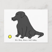 かわいい黒おもしろいの研究室でペット用のブラックラボ ポストカード (正面)