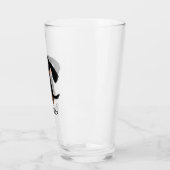 かわいい黒およびタンのダックスフントの小犬のカスタム タンブラーグラス (左)