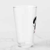 かわいい黒およびタンのダックスフントの小犬のカスタム タンブラーグラス (右)