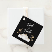 かわいい黒かぼちゃのトリックまたはハロウィーンを治療 フェイバータグ (インサイチュ)