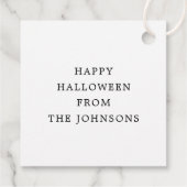 かわいい黒かぼちゃのトリックまたはハロウィーンを治療 フェイバータグ (裏面)