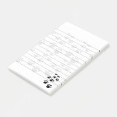 かわいい黒とグレーの漫画ペットの歩道が並ぶ ポストイット (アングル)