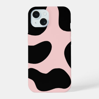 かわいい黒とピンクの携帯ケース iPhone 15ケース