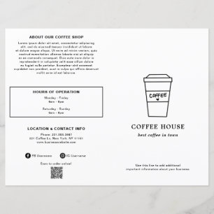 かわいい黒と白のコーヒーカップ カフェ メニュー