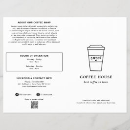 かわいい黒と白のコーヒーカップ コーヒーショップ メニュー