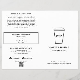 かわいい黒と白のコーヒーカップ コーヒーショップ メニュー