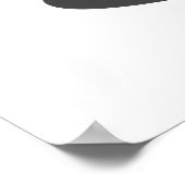 かわいい黒と白のパンダを竹に ポスター (角)