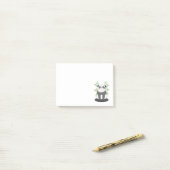 かわいい黒と白のパンダを竹に ポストイット (デスク上)