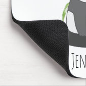 かわいい黒と白のパンダを竹に マウスパッド (コーナー)