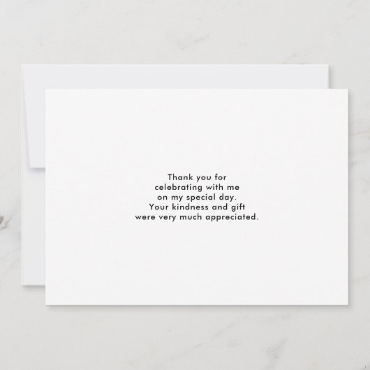 かわいい黒と白のパンダ竹の中 サンキューカード (裏面)