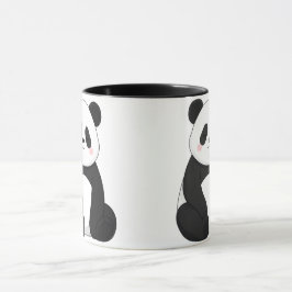 かわいい黒と白のパンダ マグカップ
