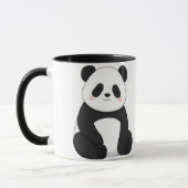 かわいい黒と白のパンダ マグカップ (左)