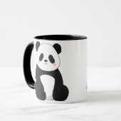 かわいい黒と白のパンダ マグカップ (正面左)