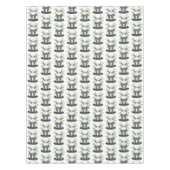 かわいい黒と白のパンダ|過去記事 テーブルクロス (正面)