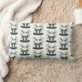 かわいい黒と白のパンダ|過去記事 ランバークッション (ブランケット)