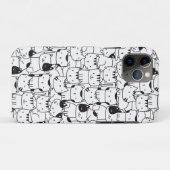 かわいい黒と白の猫 Case-Mate iPhoneケース (裏面(横))