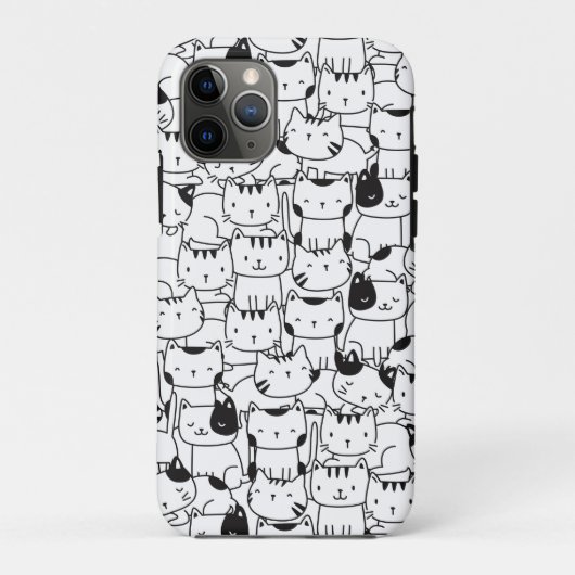 かわいい黒と白の猫 Case-Mate iPhoneケース (裏面)
