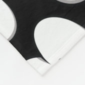 かわいい黒と白の目のパタ不気味ーンのハロウィン フリースブランケット (角)