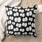 かわいい黒と白の目不気味ハロウィーン クッション (ブランケット)