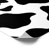 かわいい黒と白の農場の乳牛プリント ポスター (角)