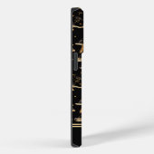 かわいい黒と金ゴールドパーソナライズされた Case-Mate iPhoneケース (裏面 / 右)