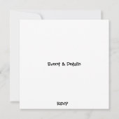 かわいい黒のトイプードル © パーソナライズパーティー招待状 招待状 (裏面)