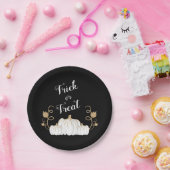 かわいい黒のトリックまたはカボチャのハロウィーンを治療 ペーパープレート (パーティー)