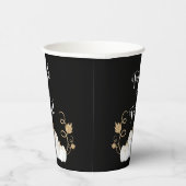 かわいい黒のトリックまたはカボチャのハロウィーンを治療 紙コップ (右)