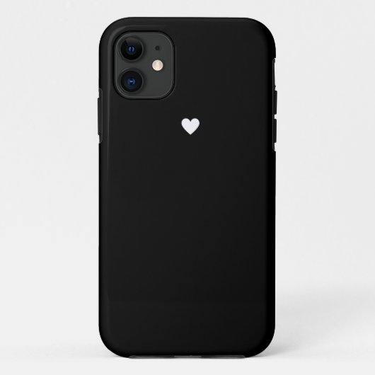 かわいい黒のハート Case-Mate iPhoneケース (裏面)