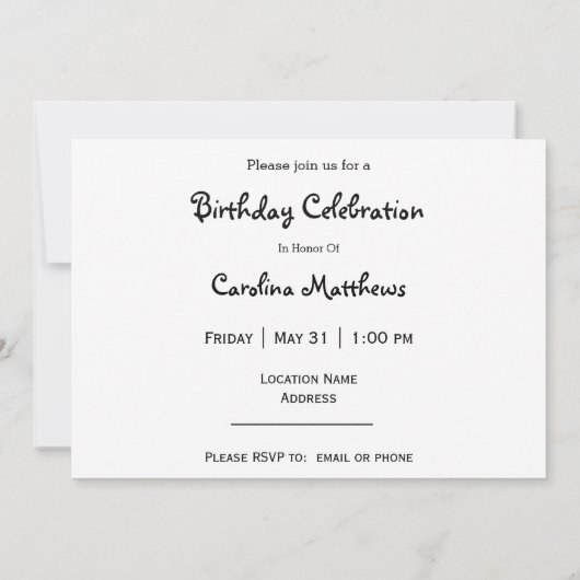 かわいい黒の子猫のトウェイン写真誕生日 招待状 (裏面)