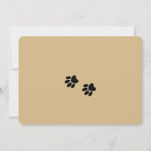 かわいい黒の子猫ハロウィーンの誕生日招待状 招待状 (裏面)