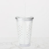 かわいい黒の小さな水玉模様のパタエレガントーン アクリルタンブラー (右)