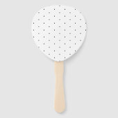 かわいい黒の小さな水玉模様のパタエレガントーン ハンドファン (裏面)