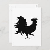 かわいい黒の幸運なニワトリ ポストカード (正面/裏面)