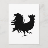 かわいい黒の幸運なニワトリ ポストカード (正面)