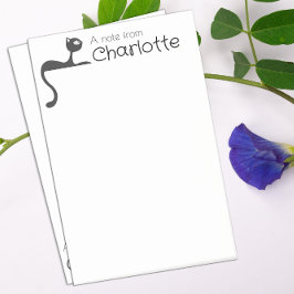 かわいい黒の漫画猫の名前 ポストイット